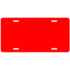 Custom License Plate - Red -Endurance Sales lic plate 0000s 0007 red 2