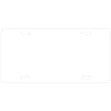 Custom License Plate - White -Endurance Sales lic plate 0000s 0009 white 2