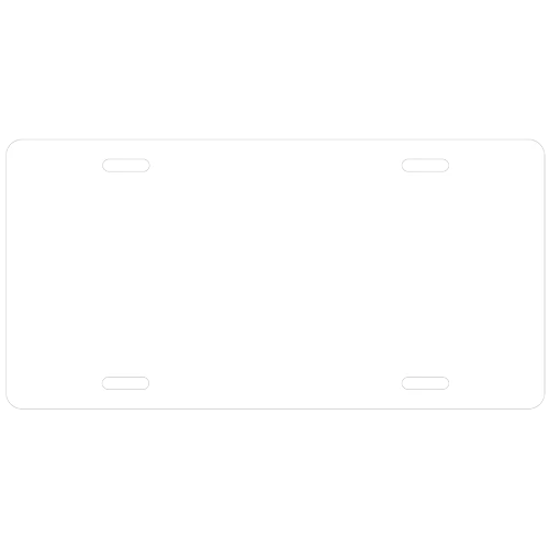 Custom License Plate - White 3 Custom License Plate - White