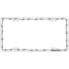 Custom License Plate - White Barbed Wire -Endurance Sales lic plate 0000s 0012 barbed wire white 4