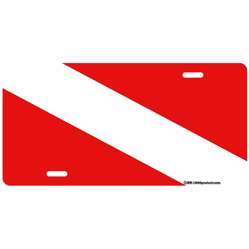 Custom License Plate - Driving Flag 3 Custom License Plate - Driving Flag