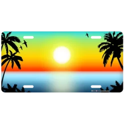 Custom License Plate - Beach Scene