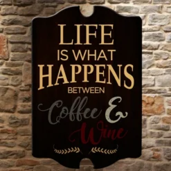 Life Is What Happens... Tavern Shaped Wood Sign 5 Life Is What Happens... Tavern Shaped Wood Sign -Endurance Sales life happens add your name wood frame shapped sign wall