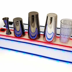 LED Bar Mats (3 3/4" W X 23 3/8" L) - 3 Color Options - Red, White, And Blue -Endurance Sales lighted bar mat bpc 3