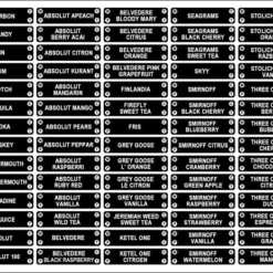 Bar Speed Rail Liquor Bottle Display Labels - 294 Labels -Endurance Sales liquor bottle labels sh1