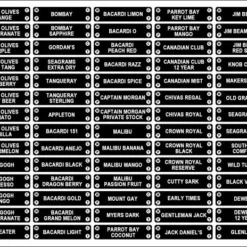 Bar Speed Rail Liquor Bottle Display Labels - 294 Labels -Endurance Sales liquor bottle labels sh2