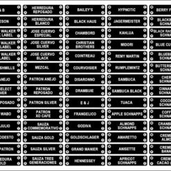 Bar Speed Rail Liquor Bottle Display Labels - 294 Labels -Endurance Sales liquor bottle labels sh3