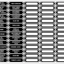 Bar Speed Rail Liquor Bottle Display Labels - 294 Labels -Endurance Sales liquor bottle labels sh4
