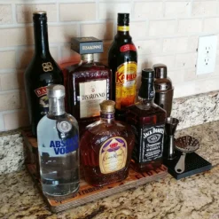 Counter Caddies™ - "LIQUOR" Themed Artwork - Straight Shelf - 12" Length -Endurance Sales liquor shelf 12 4