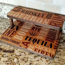 Counter Caddies™ - "LIQUOR" Themed Artwork - Straight Shelf - 12" Length -Endurance Sales liquor shelf 12 800