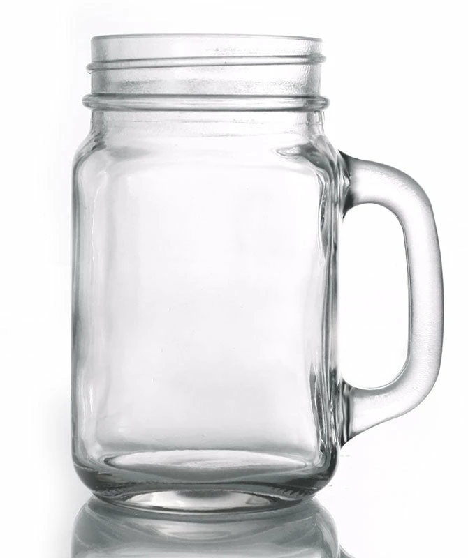 BarConic® 16 Oz Mason Jar Mug Glass – With Handle 3 BarConic® 16 Oz Mason Jar Mug Glass – With Handle