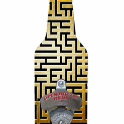 MAZE GAME Wood Beer Shaped Wall Bottle Opener