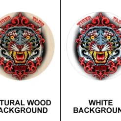 Tiger Fang Sake Round Wooden Table Top - Two Sizes Available -Endurance Sales mp round tiger fang sake barrel