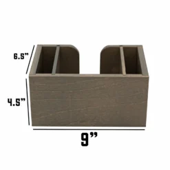 Wooden Bar Napkin & Straw Caddy - Earl Grey -Endurance Sales napkin caddy size