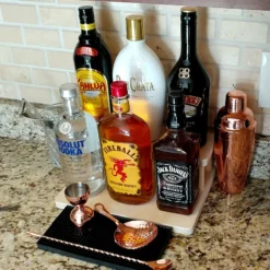 Counter Caddies™ - NATURAL - 12" STRAIGHT - Liquor/Wine Bottle Display -Endurance Sales natural 12in liquor web3