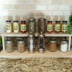 Counter Caddies™ - NATURAL - 24" STRAIGHT Shelf - Culinary / Spice Rack -Endurance Sales natural 24in kit web3
