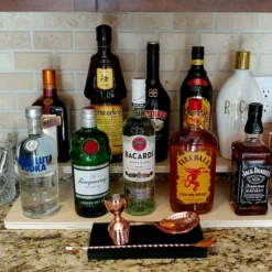 Counter Caddies™ - NATURAL - 24" STRAIGHT - Liquor/Wine Bottle Display -Endurance Sales natural 24in liquor web3