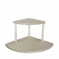 Counter Caddies™ - 9" Tall Stained Corner Shelf - Available In Black And Natural -Endurance Sales natural TALL BLANK