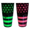 Cocktail Shaker Tin - Printed Designer Series - 28oz Weighted - NEON U.S. Flag -Endurance Sales neon cocktail shaker flag web 800
