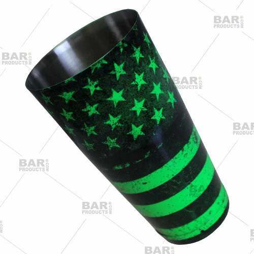 Cocktail Shaker Tin - Printed Designer Series - 28oz Weighted - NEON U.S. Flag 8 Cocktail Shaker Tin - Printed Designer Series - 28oz Weighted - NEON U.S. Flag - Image 6