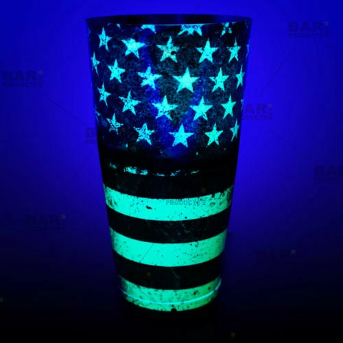Cocktail Shaker Tin - Printed Designer Series - 28oz Weighted - NEON U.S. Flag 4 Cocktail Shaker Tin - Printed Designer Series - 28oz Weighted - NEON U.S. Flag - Image 2