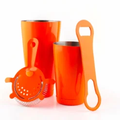 4 Piece Bar Set With V-Rod® - (Neon Color Options) 12 4 Piece Bar Set With V-Rod® - (Neon Color Options) -Endurance Sales neon orange bar set clean