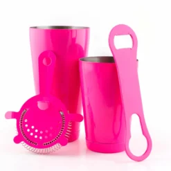 4 Piece Bar Set With V-Rod® - (Neon Color Options) 13 4 Piece Bar Set With V-Rod® - (Neon Color Options) -Endurance Sales neon pink bar set clean