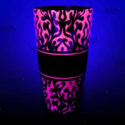 Cocktail Shaker Tin - Printed Designer Series - 28oz Weighted - NEON Swirls -Endurance Sales neon pink cocktail shaker swirls web2 bpc