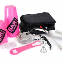 Bar Products Bartender Complete Tote Bag -Endurance Sales neon pink glitter tipsy bar package set main 1