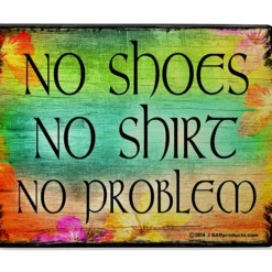 No Problem Kolorcoat™ Wood Bar Sign - Tavern Shaped