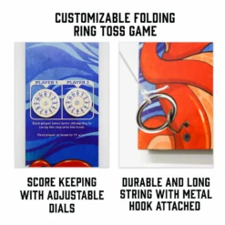 Customizable Wall Mounted Folding Ring Toss - Octopus -Endurance Sales octo ringtoss listing 2