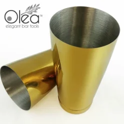 Olea™ Cocktail Shaker Set - Gold Plated - 2 Piece (28 And 16 Ounce Tins) -Endurance Sales olea 2p shaker set gold bpc 1 Copy