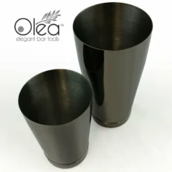 Olea™ Cocktail Shaker Set - Gunmetal Black - 2 Piece (28 And 16 Ounce Tins) -Endurance Sales olea 2pc shaker set black bpc 3