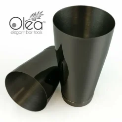 Olea™ Cocktail Shaker Set - Gunmetal Black - 2 Piece (28 And 16 Ounce Tins) -Endurance Sales olea 2pc shaker set black bpc 4