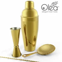 Olea™ Bar Set - Gold Plated - 4 Piece (Bar Spoon Tip Option) 13 Olea™ Bar Set - Gold Plated - 4 Piece (Bar Spoon Tip Option) -Endurance Sales olea gold bar set bpc 1
