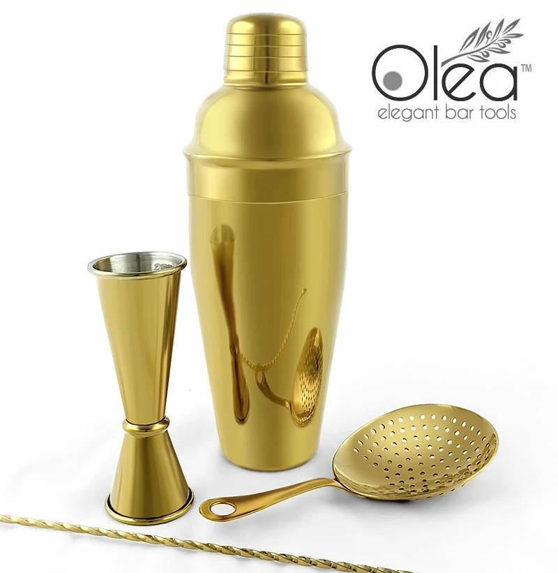 Olea™ Bar Set - Gold Plated - 4 Piece (Bar Spoon Tip Option) 5 Olea™ Bar Set - Gold Plated - 4 Piece (Bar Spoon Tip Option) - Image 3