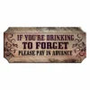 Wood Plaque Kolorcoat™ Bar Sign - Pay In Advance -Endurance Sales pay advance wood sign