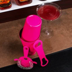 4 Piece Pink Glitter Bar Set With V-Rod® -Endurance Sales pink glitter bar set scene2