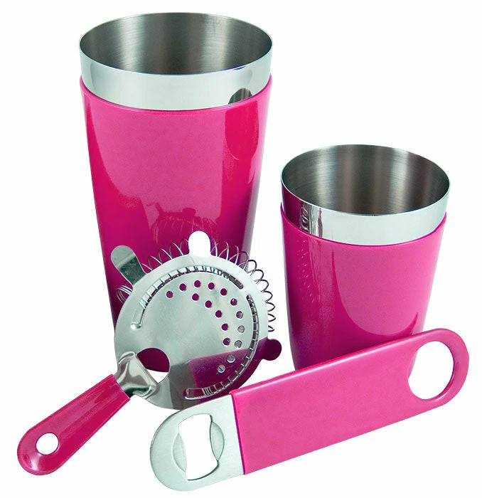 Vinylworks™ Bar Sets - Hot Pink - 4 Or 5 Piece 3 Vinylworks™ Bar Sets - Hot Pink - 4 Or 5 Piece