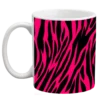 Custom Coffee Mug - Pink Zebra - 11 Ounce 2 Custom Coffee Mug - Pink Zebra - 11 Ounce -Endurance Sales pink zebra background coffee mug designer left 1