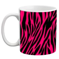 Custom Coffee Mug - Pink Zebra - 11 Ounce
