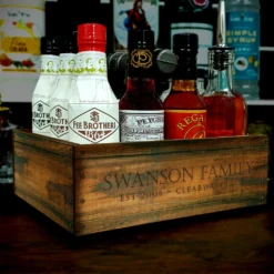 CUSTOM Box Caddy With Industrial Pipe - Vintage Box Design -Endurance Sales pipe handled wood caddy VINTAGE WEB5