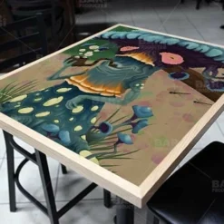 Pipe Mushroom 24" X 30" Wooden Table Top - Two Types Available -Endurance Sales pipe mushroom 24 x 30 wooden table top with featured artist jason kilthau bpc 2