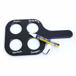 Black Plastic Beer Sampler Paddle -Endurance Sales plastic shot sampler paddles with chalk marker for labeling