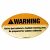 WARNING - Football Shaped Wall Plaque -Endurance Sales plq fb warning