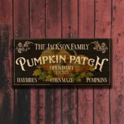 Customizable Large Vintage Wooden Bar Sign - Pumpkin Patch - 11 3/4" X 23 3/4" -Endurance Sales pumpkin patch sign web template 2