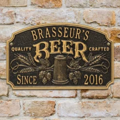CUSTOMIZABLE Cast Aluminum Plaque - "Arch" Quality Crafted Beer -Endurance Sales quality crafted beer plaque bpc 2