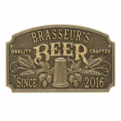 CUSTOMIZABLE Cast Aluminum Plaque - "Arch" Quality Crafted Beer -Endurance Sales quality crafted beer plaque bpc 4