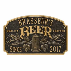 CUSTOMIZABLE Cast Aluminum Plaque - "Arch" Quality Crafted Beer -Endurance Sales quality crafted beer plaque bpc 6