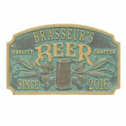 CUSTOMIZABLE Cast Aluminum Plaque - "Arch" Quality Crafted Beer -Endurance Sales quality crafted beer plaque bpc 7